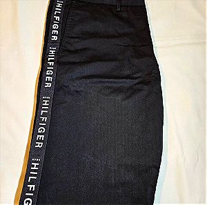 Αυθεντικό TOMMY HILFIGER ανδρικό παντελόνι μαύρο με λογότυπο, μέγεθος XL.
