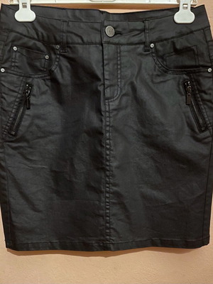 Fransa jeans skirt new, black, shiny, size M