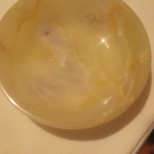 Alabaster set with tray, bowl and 6 cups like new