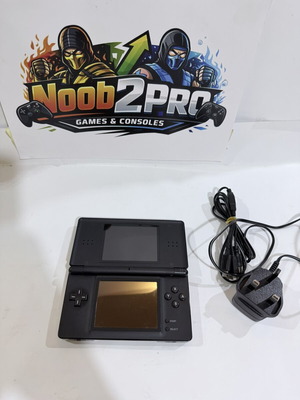 Nintendo DS Lite Black used with charger, hinge broken but works
