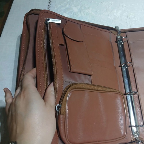 Leather A4 Folder Lavor like new with tablet and document pockets