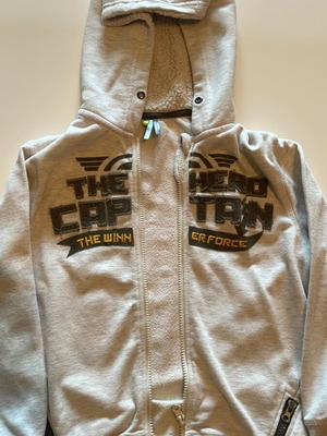 Orchestra grey jacket with fur hood size 10