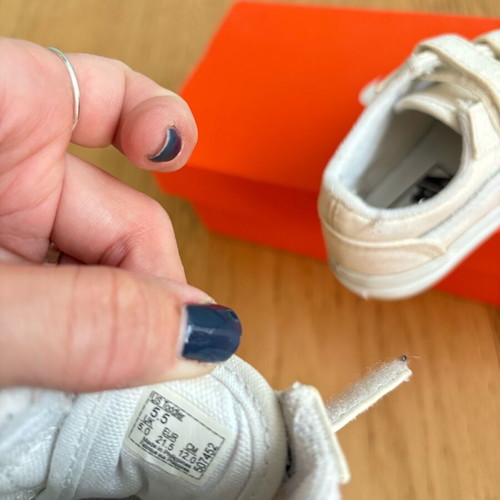 Vans shoes used with velcro and glitter size 21.5