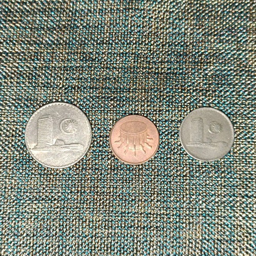 Malaysia coin collection used, 3 different coins