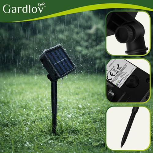 Solar garden lamps flamingo set of 3 like new, LED
