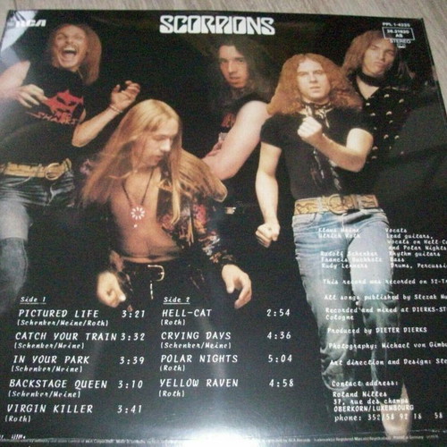 Scorpions - Virgin Killer GERMAN EDITION NEW PICTURE VINYL RARE EDITION