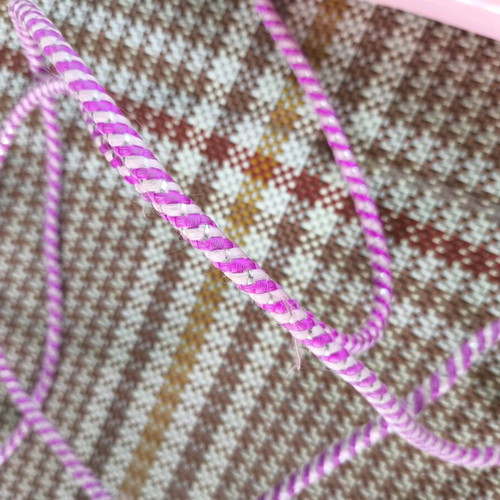 Children's jump rope used, pink with slightly broken handle