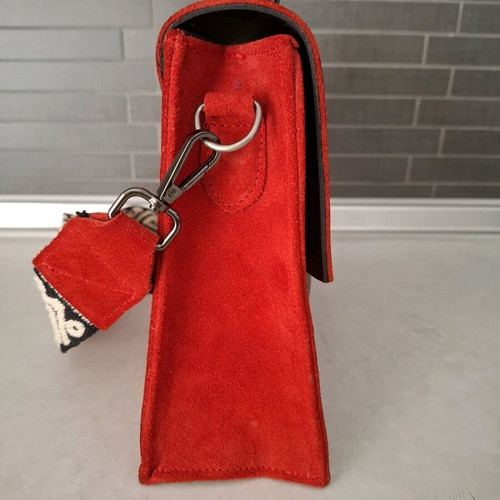 Bonendis Suede bag red like new, crossbody