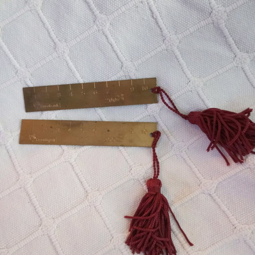 Eurobank metal ruler set used