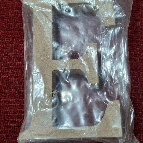 Letter E made of MDF for crafting
