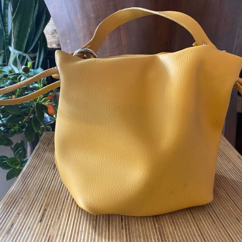 Labienhecha Angelita Mini Bucket bag, yellow, vegan biomaterial