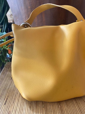Labienhecha Angelita Mini Bucket bag, yellow, vegan biomaterial