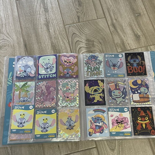 Stitch Panini album like new with 78 cards and 2 collectibles