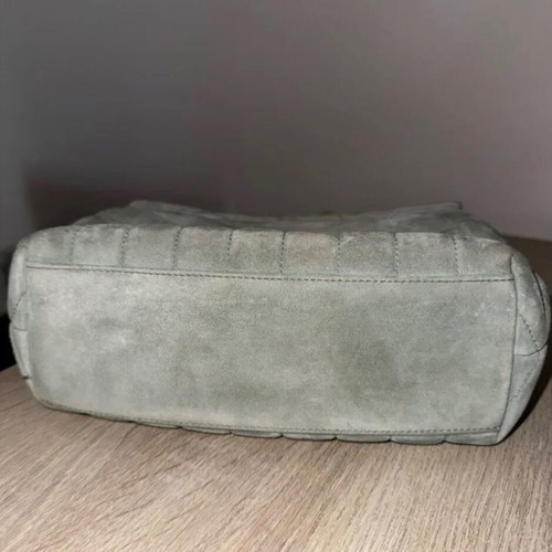 YSL Loulou shoulder bag like new, light blue gray suede leather