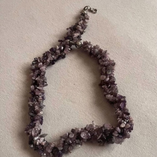 Amethyst necklace handmade new