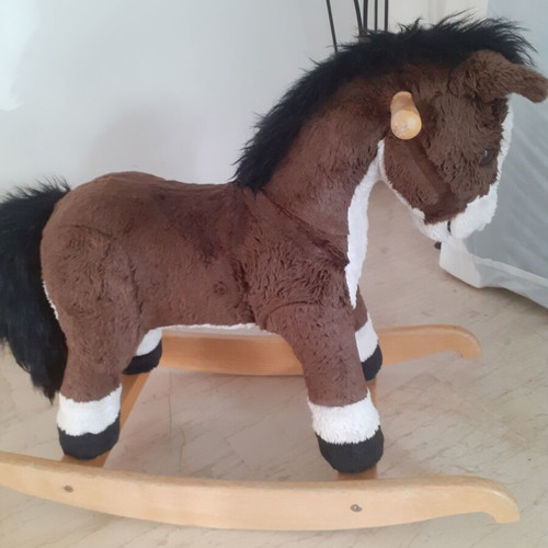 Trudi Rocking Horse with Wooden Base like new, Italian made