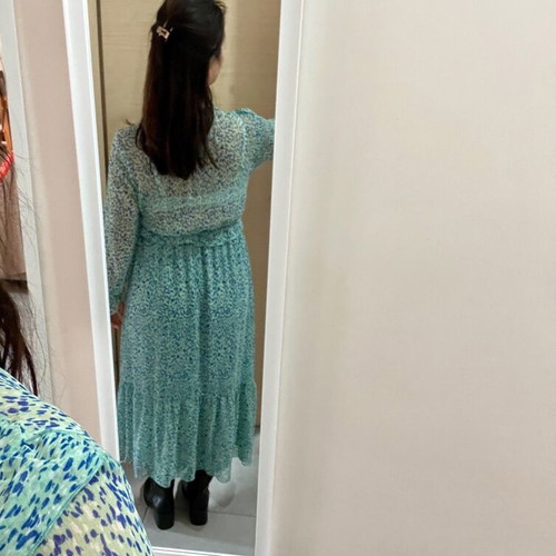 Zara dress used, romantic and airy, multicolored, size S