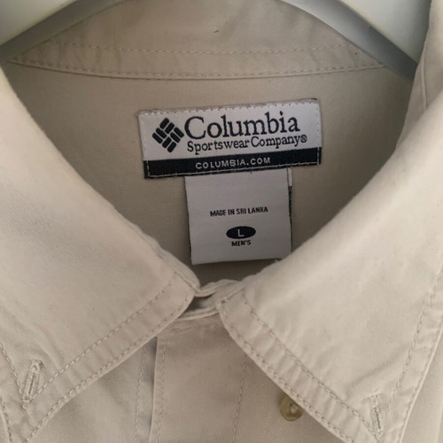 Columbia shirt like new, beige, size L