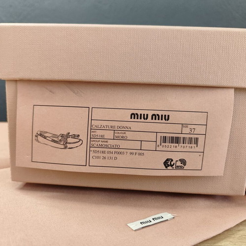 Miu Miu 2x Dustbag and Empty Shoe Box used, protection storage cases