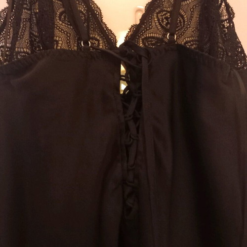 Triumph black short nightdress like new with back lace-up