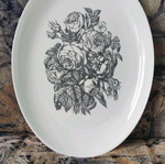 Engraved porcelain plate new