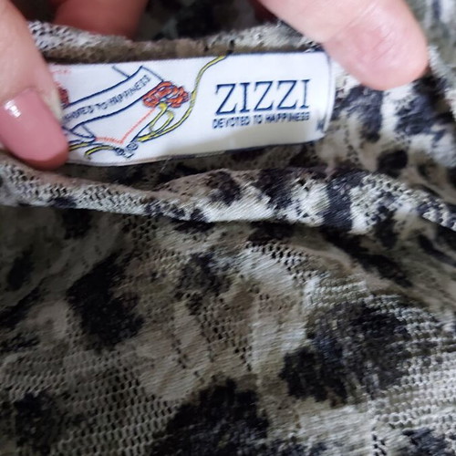 ZIZZI negligee nightdress used, elastic lace with leopard print