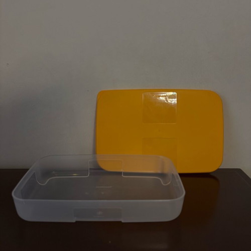 Tupperware Fridge System 650 ml container pastel orange new