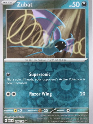 Zubat 110/182 Reverse Holo Pokémon Paradox Rift καινούργια συλλεκτική κάρτα pokemon