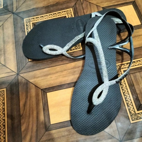 Havaianas sandals used, size 37-38, black