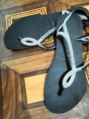 Havaianas sandals used, size 37-38, black