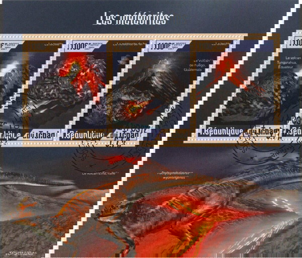 2021 Tchad - Meteors Meteorites Μετεωρίτες - Minisheet - СTO