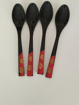 Spoons new, set of four traditional Japanese