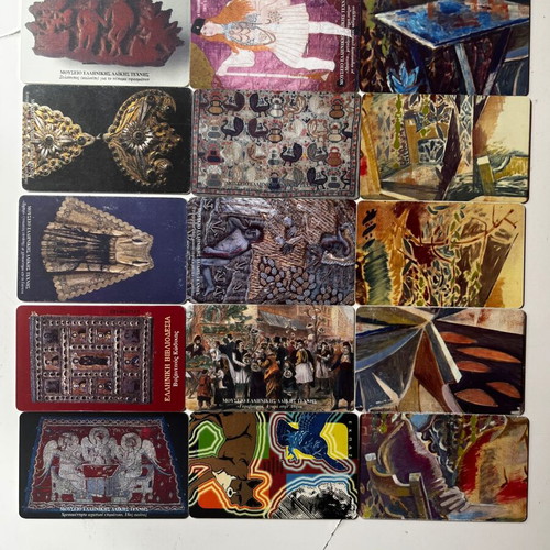 Art phone cards used, pack of 15 (2002 - 2006)