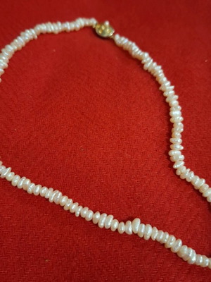 Pearl Retro Timeless Necklace 42cm New White Freshwater Pearls