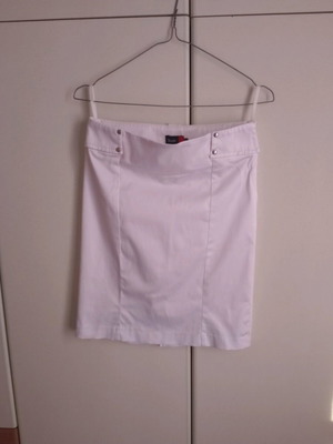 Midi satin skirt Toi&Moi white like new with zipper
