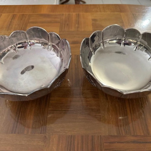 2 Silver-plated decorative Bowls