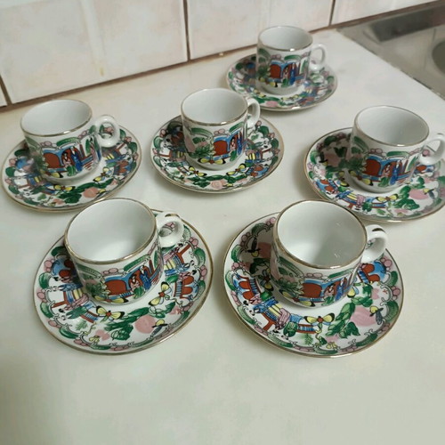 Vintage Chinese porcelain coffee set new