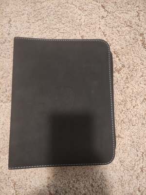 Toploader binder with 112 pockets, zipper, excellent condition