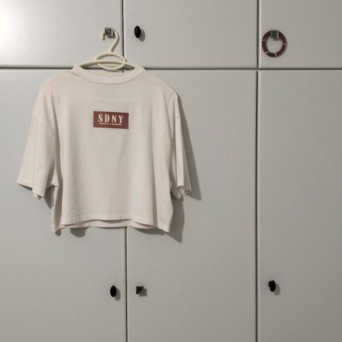Supply & Demand sports shirt like new, cotton, white and pink