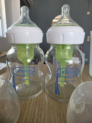 Dr Brown’s Options+ Glass Bottles Set 2 Pieces Wide Neck 150ml like new