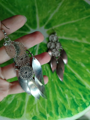Dangling earrings new in silver color