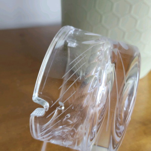 Murano crystal vase and ashtray set new