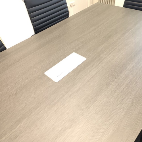 Nova Conference Table 200x122x75cm and 6 chairs like new, dark brown