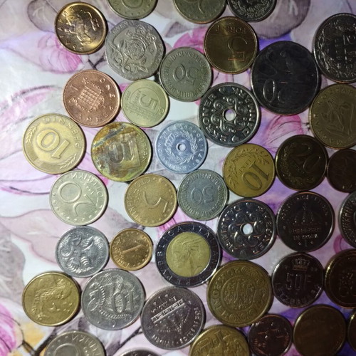 Foreign coins used collection