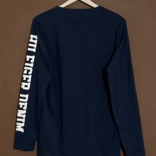 Tommy Hilfiger long sleeve T-shirt used, size large, blue with white
