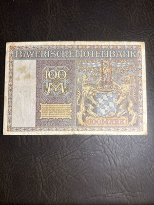 Bayerische Notenbank 100 Mark banknote new