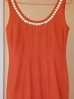 Coral Toi & Moi dress size M like new, linen knee-length