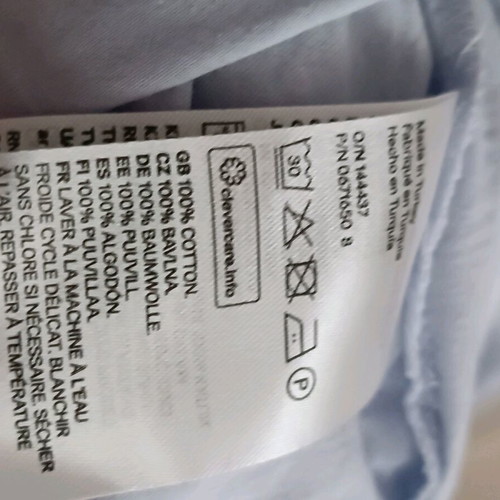 H&M cotton dress light blue fine like new