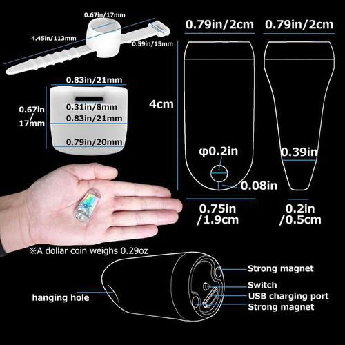 USB Rechargeable LED Keychain Flashlights Pack of 2 Waterproof EDC