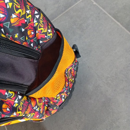 Must school backpack with wheels used, polyester